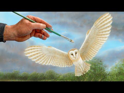 My Barn Owl Painting Journey | Wildlife Art | Robert E Fuller #Video