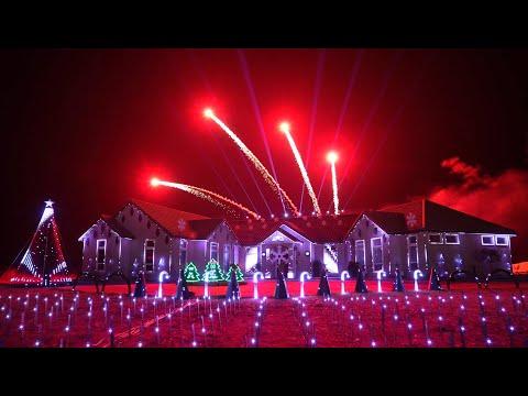 2023 Christmas Light and Firework Show - 4K #Video