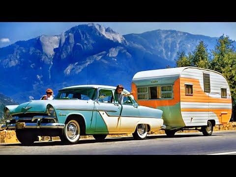 1950s America - Vintage USA Road Trip in COLOR #Video