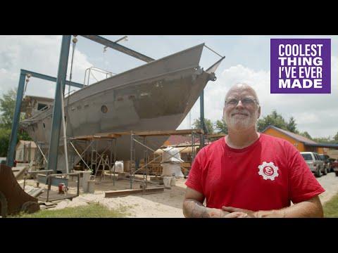 Man Builds 74ft. Boat in Front Yard Video - COOLEST THING I'VE EVER MADE