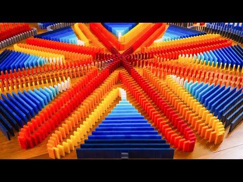 NEW DOMINO RECORD VIDEO + Most INSANE Spiral Ever! (32,000 Dominoes)