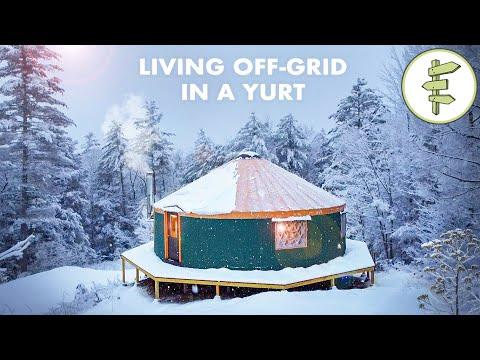 Couple Living Off-Grid in Their DREAM Yurt Home in the Forest #Video