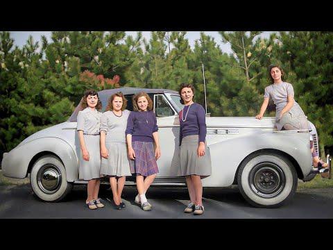 1930s & 40s USA: People and Their Cars in COLOR #Video