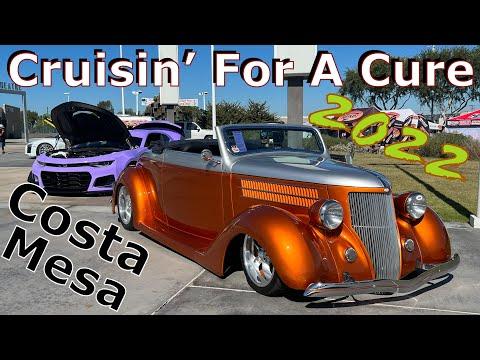 Cruisin' For A Cure 2022 - Car Show In Costa Mesa, California #Video