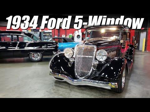 1934 Ford 5-Window Coupe Street Rod For Sale Vanguard Motor Sales #Video