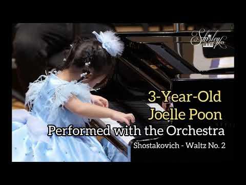 3-Year-Old Baby Joelle Played with the Orchestra - Shostakovich's Waltz No 2 #Video
