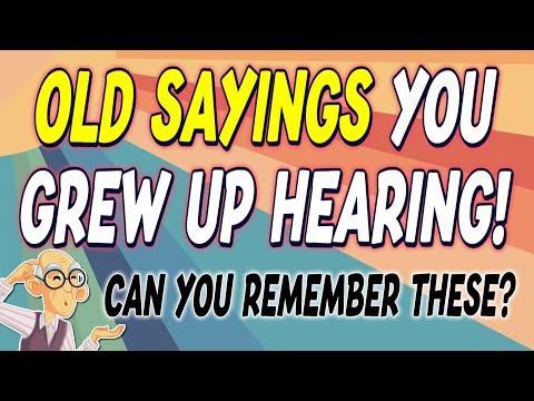 51 Old-Time Sayings Trivia | Can You Remember Them All? (Part 2) #Video