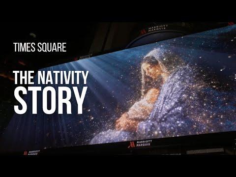Times square celebrates the Nativity #Video