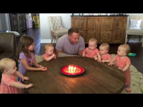 Priceless reaction to daddy blowing the candles out video