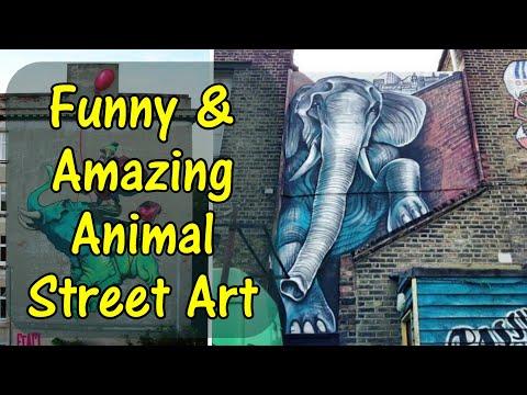 Funny And Amazing Animal Street Art #Video