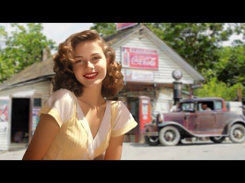 1930s USA - Fascinating Street Scenes of Vintage America [Colorized] #Video