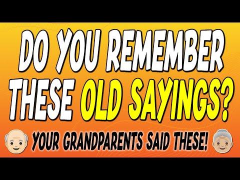 55 Old-Time Sayings Trivia | Only 1% Get Them All #Video