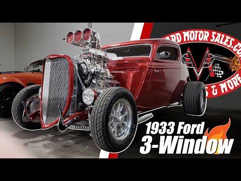 1933 Ford 3-Window Coupe Street Rod For Sale Vanguard Motor Sales #Video