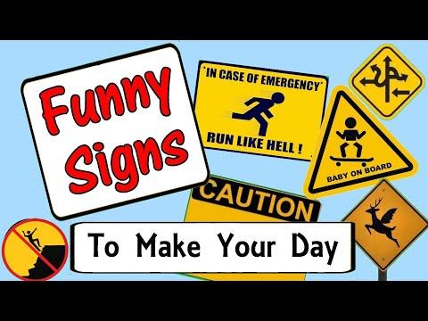Funny Signs To Make Your Day #Video