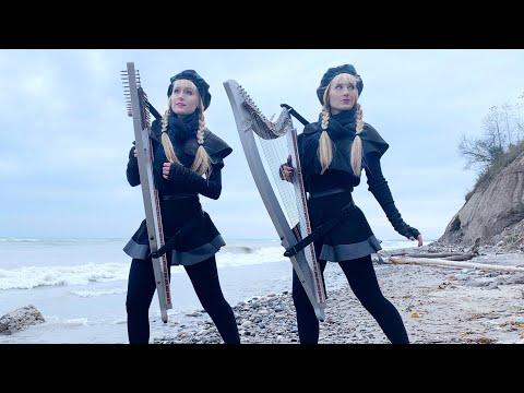 THE DAEMON LOVER VIDEO (Scottish Sea Shanty) - Harp Twins, Camille and Kennerly