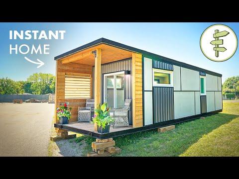 This Prefab Tiny House with Integrated Deck is an Instant Home – FULL TOUR #Video