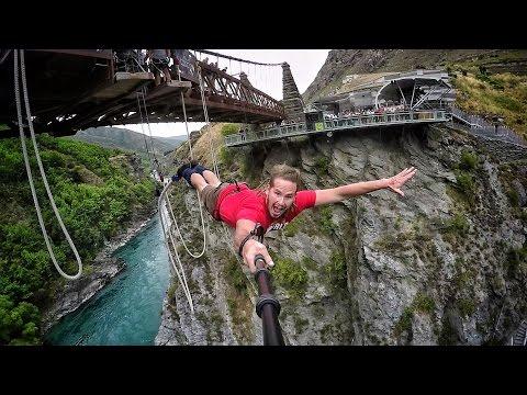 Extreme Bungy Jumping With Cliff Jump Shenanigans! In New Zealand