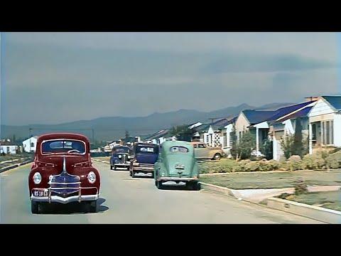 Los Angeles 1940s, Residential Area in color [60fps, Remastered] w/added sound #Video