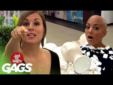 Mannequin Head Comes To Life - Just For Laughs Gags