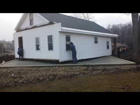 80 Amish people pick up house and move it #Video