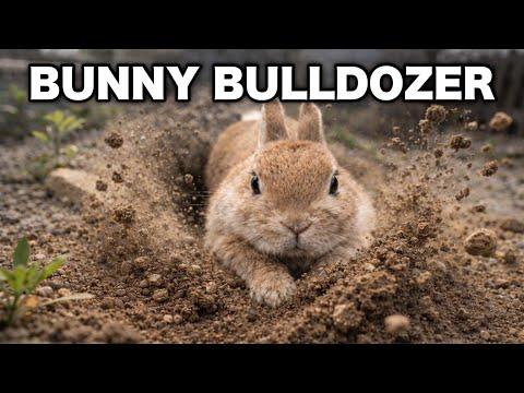 This Rabbit Is a Bulldozer #Video