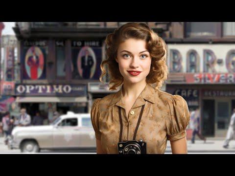 1940s USA - Fascinating Street Scenes of Vintage America [Colorized] #Video