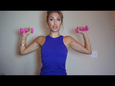 5 minute arm workout- get long, lean, toned arms #Video
