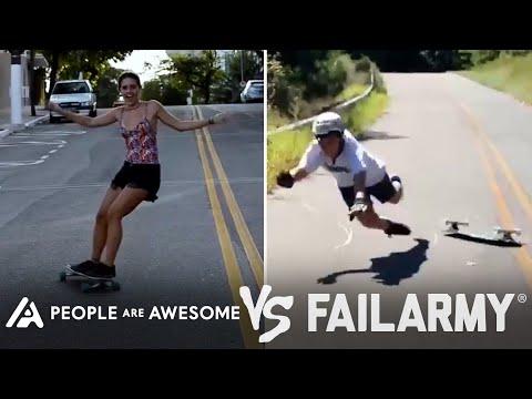 Downhill Longboard Wins Vs. Fails & More! | People Are Awesome Vs. FailArmy #Video
