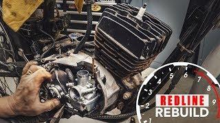 Two-stroke engine rebuild time-lapse - 1978 Kawasaki KE100 motorcycle | Redline Rebuild S2E2