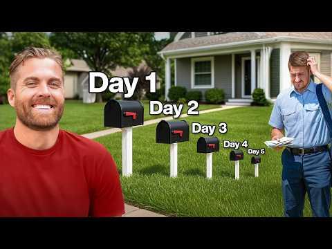 I Made My Mailbox Smaller Everyday til the Mailman Noticed! #Video