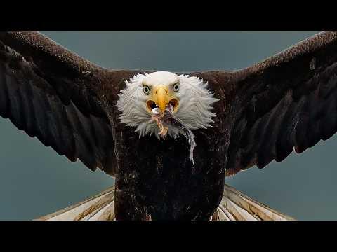 Not AI! 9 Eagles Eating Mid-Flight in Slow Motion #Video