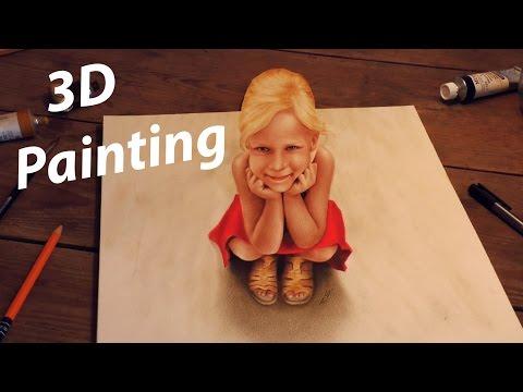 3D Painting On Paper /How To Draw An Illusion