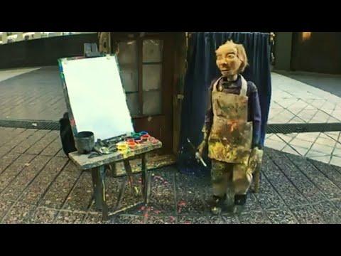Marionette Puppet Painting Skills | Wonderful Street Performer #Video