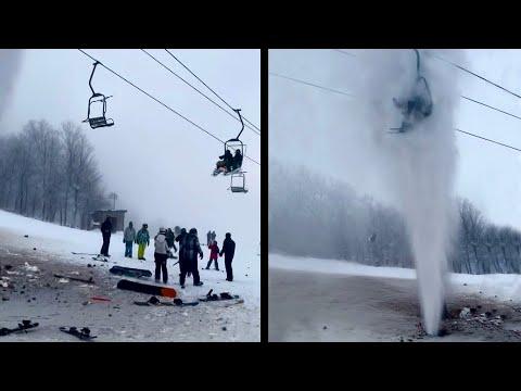 Pipe Explodes Under Ski Lift. Your Daily Dose Of Internet. #Video