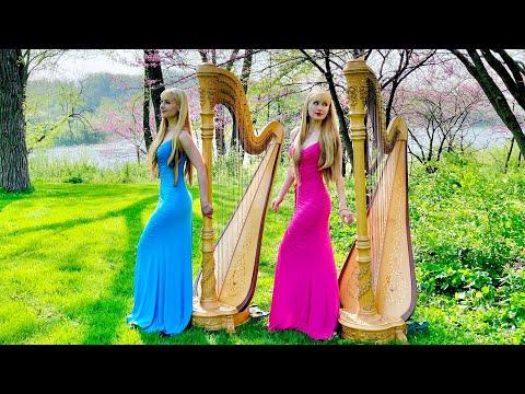 Morning Mood (Grieg) - Harp Twins, Camille and Kennerly #Video
