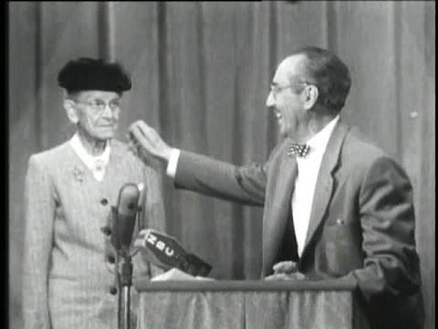 You Bet Your Life #53-23 Spunky old lady vs. Groucho (Secret word 'Clock', Feb 18, 1954) #Video