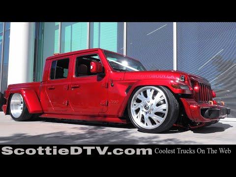 2020 Jeep Gladiator Custom Street Truck Dual Rear Wheels 2021 SEMA Show Las Vegas NV #Video