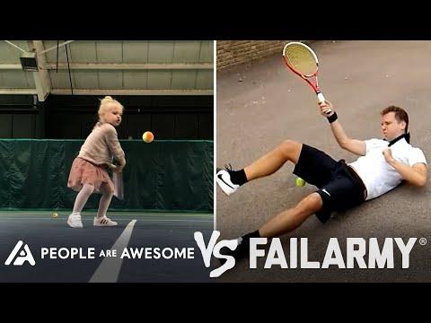Epic Tennis Wins Vs. Fails & More! | People Are Awesome Vs. FailArmy #Video