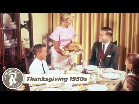 Thanksgiving in the 1950s - Life in America #Video