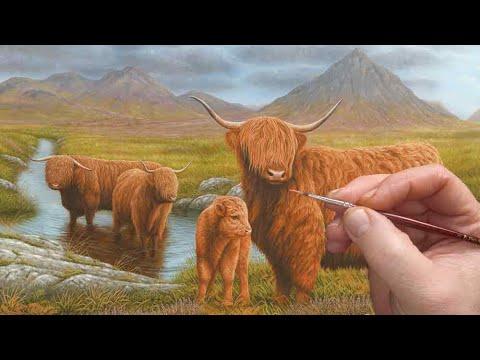 Painting Highland Cattle in Oils | Robert E Fuller #Video