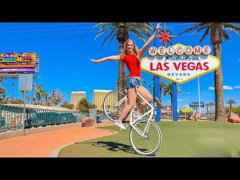 Las Vegas has never seen this Incredible bike tricks on the strip | Violalovescycling #Video