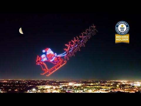 Christmas Drone Show is the Longest Drone Animation Ever! (2,500 Drones!) #Video