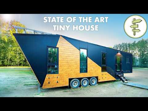 *State of the Art* Off-Grid Tiny House Packed with Unique Design Features! FULL TOUR #Video