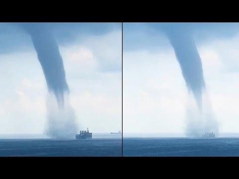 Giant Waterspout Devours Ship. Your Daily Dose Of Internet. #Video