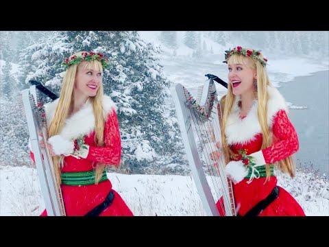 Winterberry Waltz - original Christmas song (Harp Twins) #Video