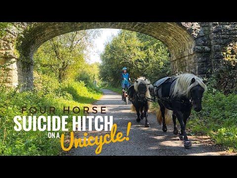 Suicide hitch on a unicyle! #Video