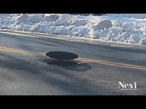 Bouncing manhole cover spotted in Denver #Video