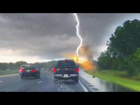 Lightning Strikes a Moving Truck - Your Daily Dose Of Internet #video