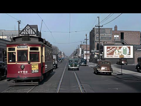 Chicago Late 1930s in color [60fps, Remastered] w/Sound Design #Video