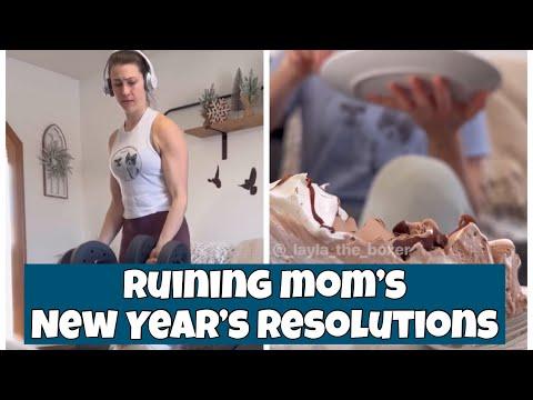 Ruining Mom’s New Years Resolutions - Layla The Boxer #Video